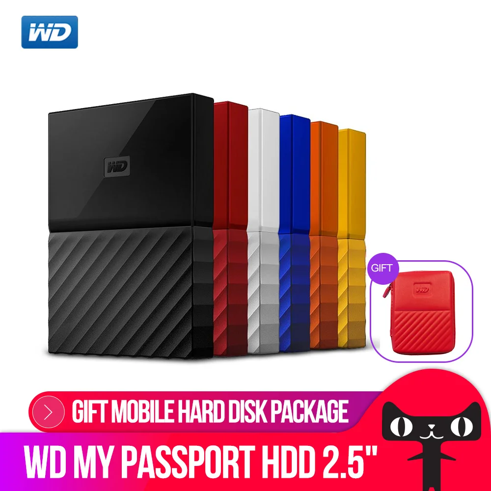 Western Digital My Passport hdd 2.5 USB 3.0 SATA Portable HDD Storage Memory Devices External Hard Drive Disk 1TB 2TB 4TB