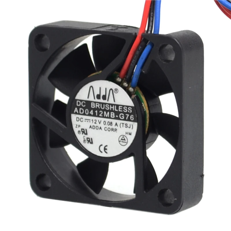 ADDA AD0405MB-G70 DC5V 0.11A 40x40x10mm Silent Case Cooling Fan 2 Pin Connector