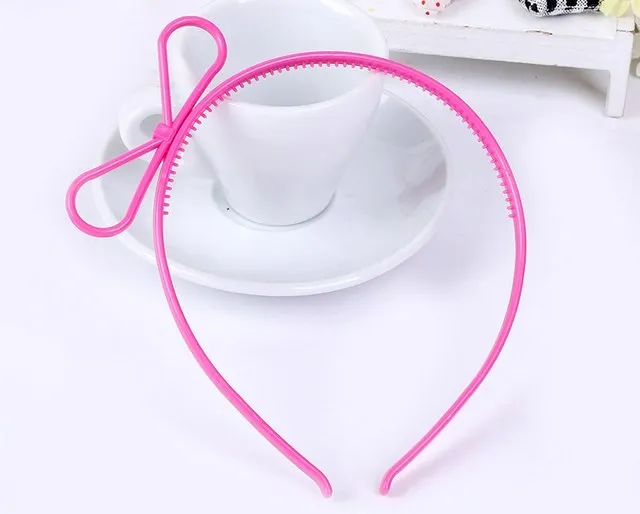 10 Mixed Color Plastic Bows Hair Tiara Princess Headband Hair band With Teeth