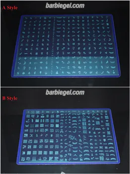 

(A+B Styles) 489 Patterns BIG SIZE Konad Stainless Steel Nail Art Stamping Plates Manicure DIY Kit Nail Salon Image Template