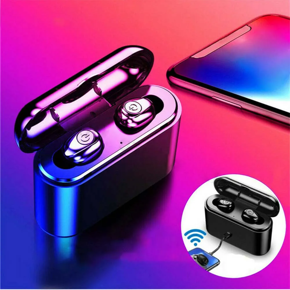 X8S Mini Universal Wireless Two ear Bluetooth 5 0 Headphone Charger Waterproof Earphone