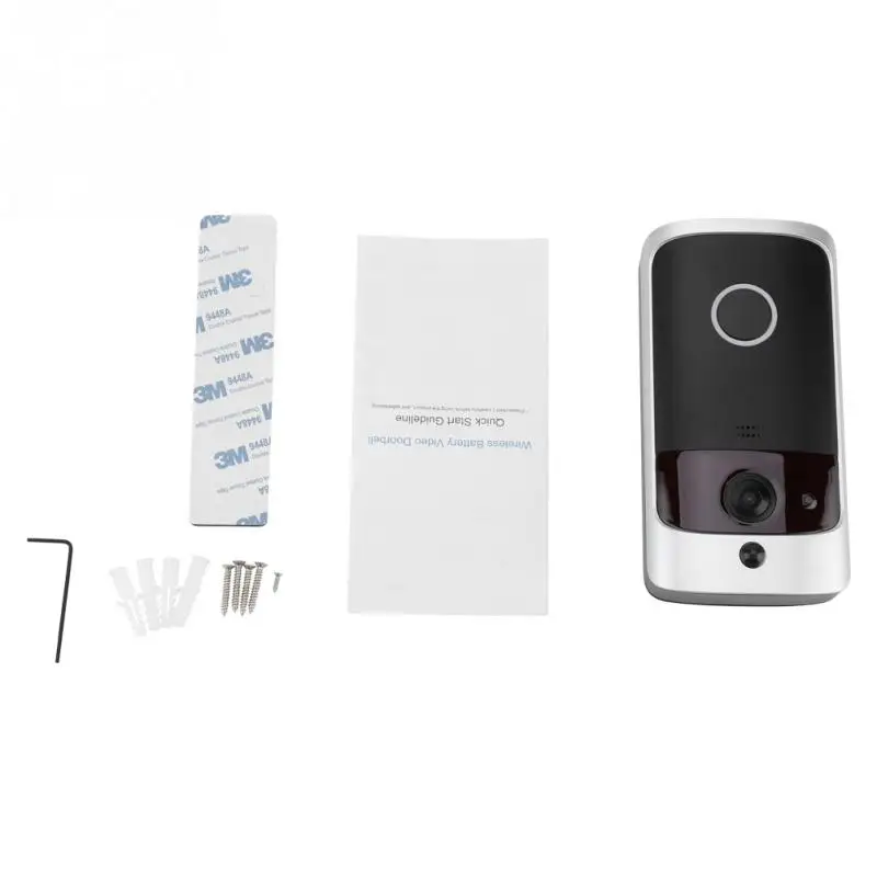 Беспроводной умный IP видеодомофон Wi-Fi видеодомофон дверной звонок для квартиры ИК сигнализация беспроводная камера безопасности