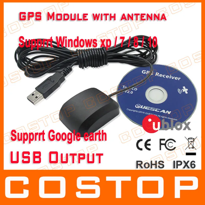 Buy Car PC windows xp 7 8 10 tablet USB GPS Receiver Module Antenna BU 353S4 G