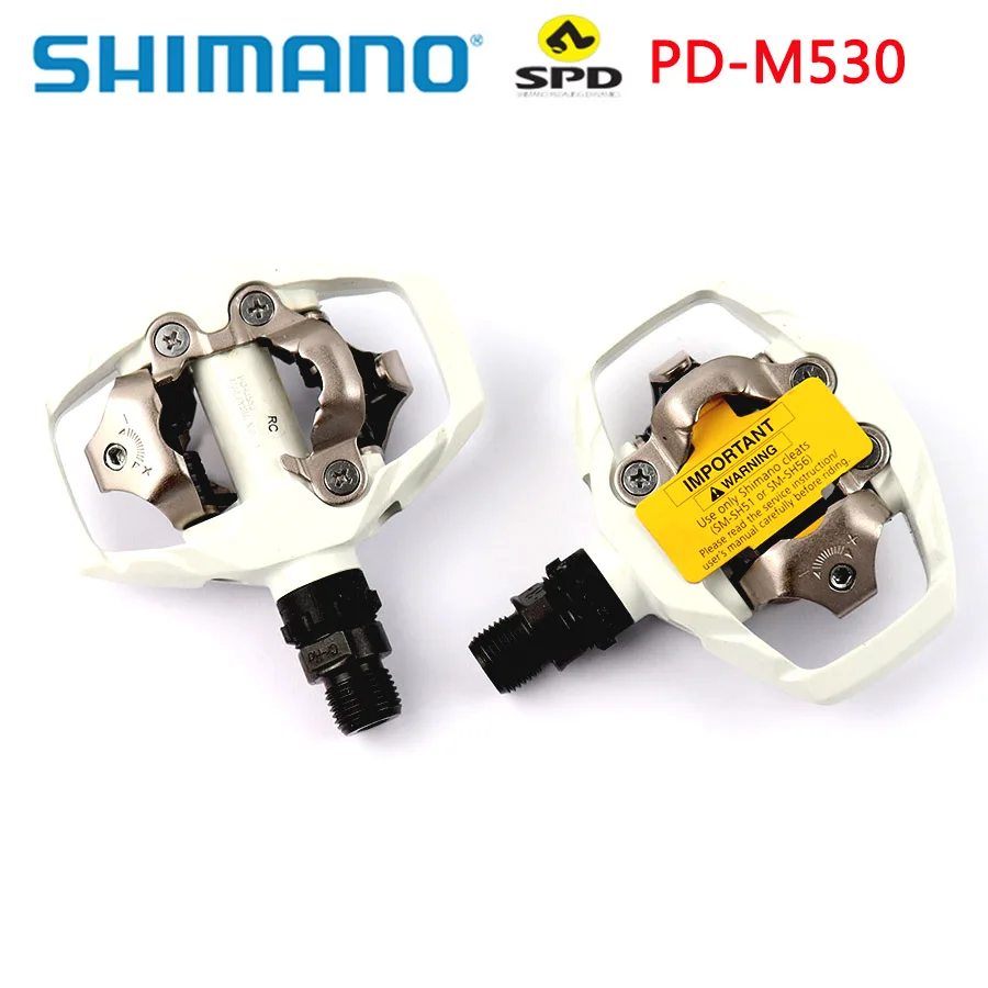 SHIMANO PD-M530 педаль SPD MTB Trail контактные педали с бусами включают SM-SH51 оригинальной коробке Черный Белый велосипед аксессуары