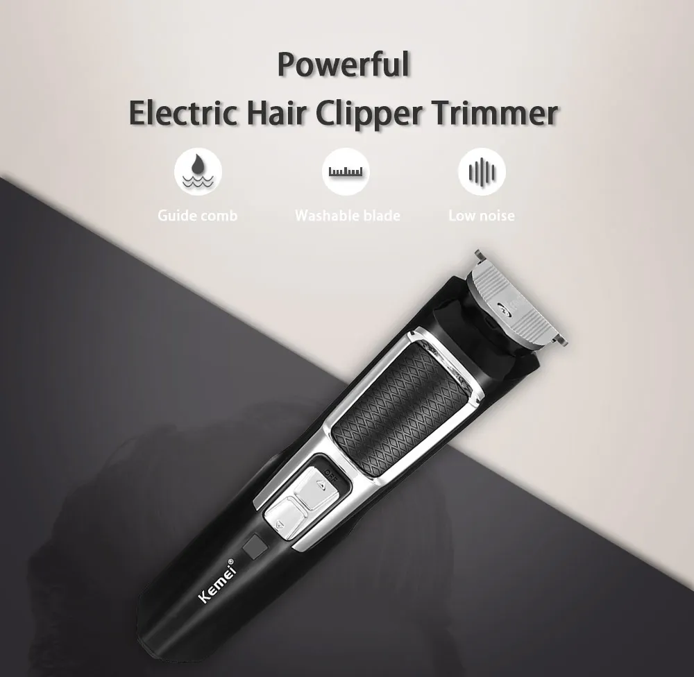 Kemei-1605 Professinal Электрический триммер для стрижки волос Высокое качество гравировка BladeStain сталь лезвие Расширенный бритья системы 4