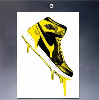 

Free shipping Shoe Graffiti Street Art Hand Painted on Canvas by Hand painted on canvas