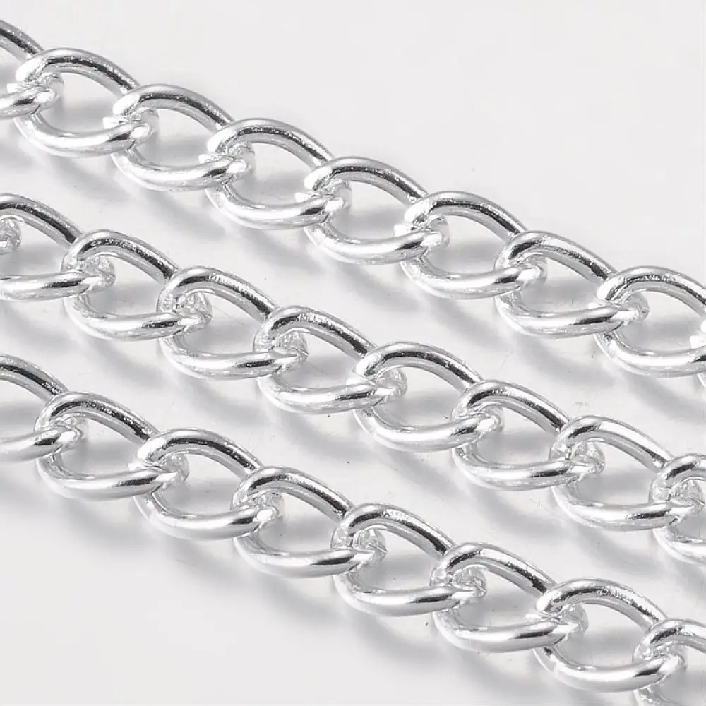 

Twist Aluminum Chain, Oxidated in Silverwhite, Link:5x7.5mm