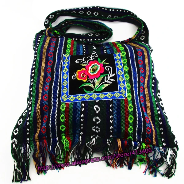Винтажная сумка через плечо Hmong этническая тайская индийская бохо для сообщений