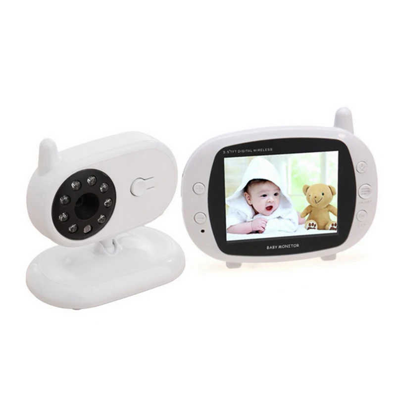 Video Baby Monitor Surveillance Security Camera Babys 2.4G Wireless With 3.5 Inches LCD 2 Way Audio Talk Night Vision