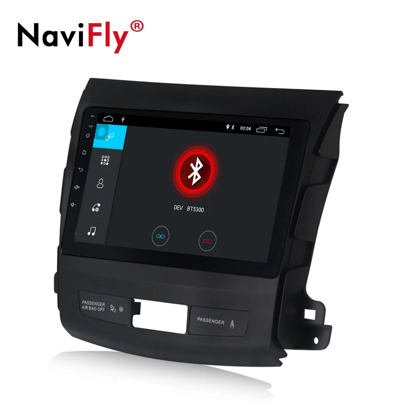 Excellent NaviFly Android8.1 Car Audio dvd player for Mitsubishi Outlander 2005-2011 support view camera DVR DAB+ TPMS Bluetooth 4G wifi 3