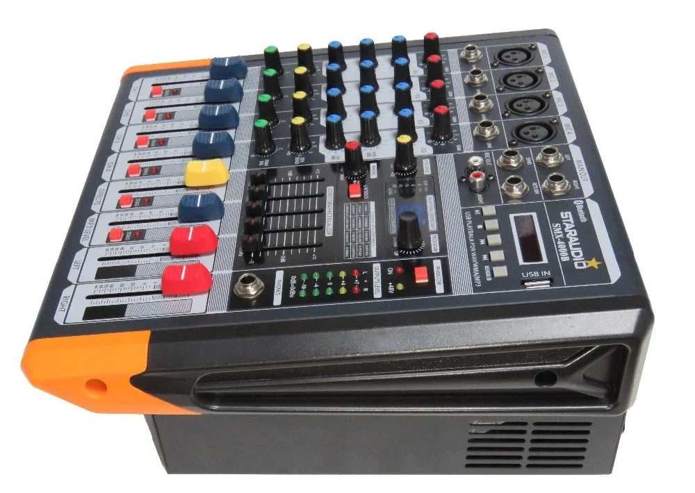 STARAUDIO Профессиональный 4 канальный питание микшерный пульт DJ аудио микшер усилитель для караоке клубов, сценических вечерние SMX-4000B