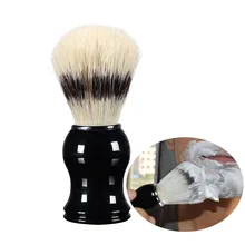 1 шт Для мужчин бритья Кисть салон человек лице Борода чистящие бритья инструмент кабан щетины волос Бритва щеткой с ручкой смолы