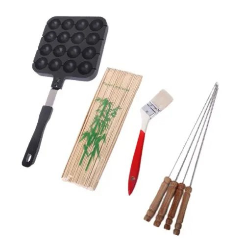 TFBC 16 forms takoyaki Mould with handle Black
