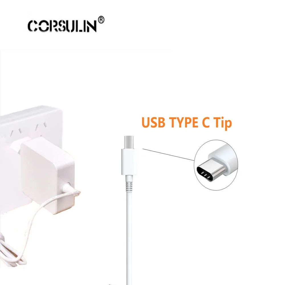 65 Вт PD зарядное устройство для ноутбука USB C совместимо с MacBook Air Pro Lenovo Asus HP Dell Xiaomi