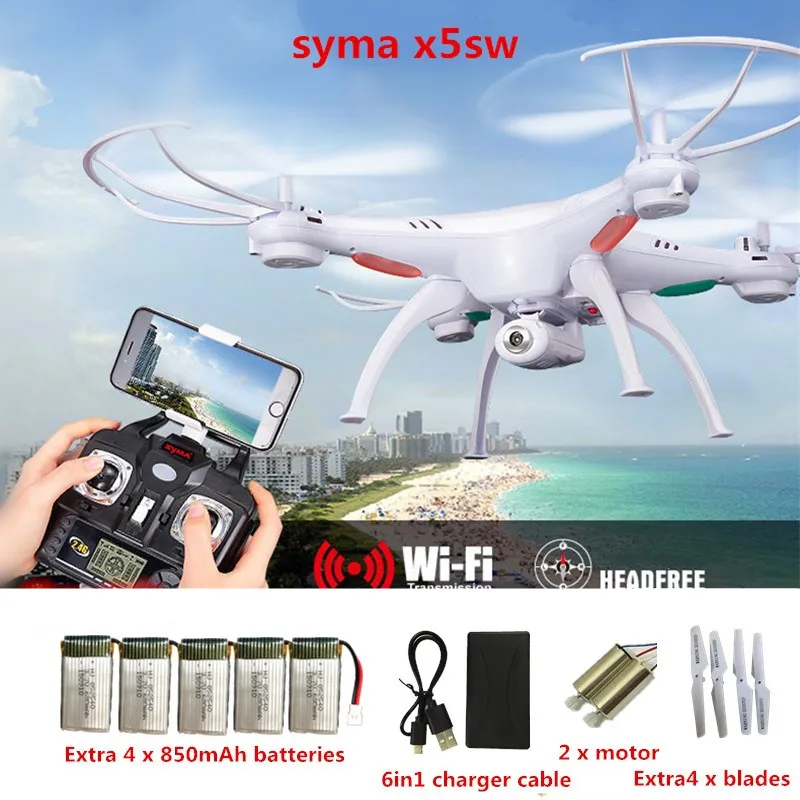 SYMA X5SW RC font b Drones b font With Camera WIFI FPV font b Drone b