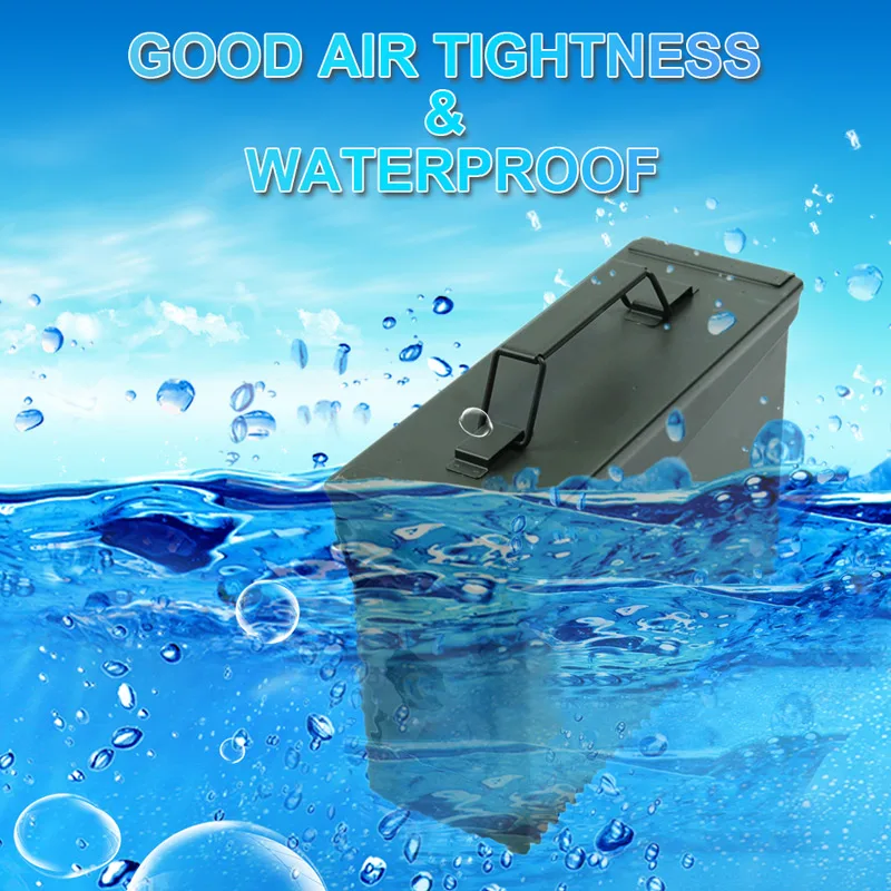Online 30 Cal Metall Ammo Fall Kann Militär und Armee Solide Stahl Wasserdichte Halter Box für Langfristige Gun Ammo Lagerung Stapelbar