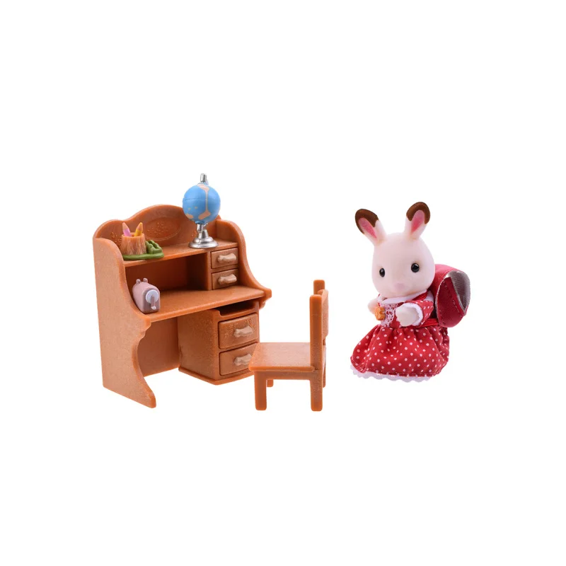 Sylvanian Families кукольный домик мебель фигурка игрушки куклы шоколадный кролик сестра w/настольный набор подарок для девочки