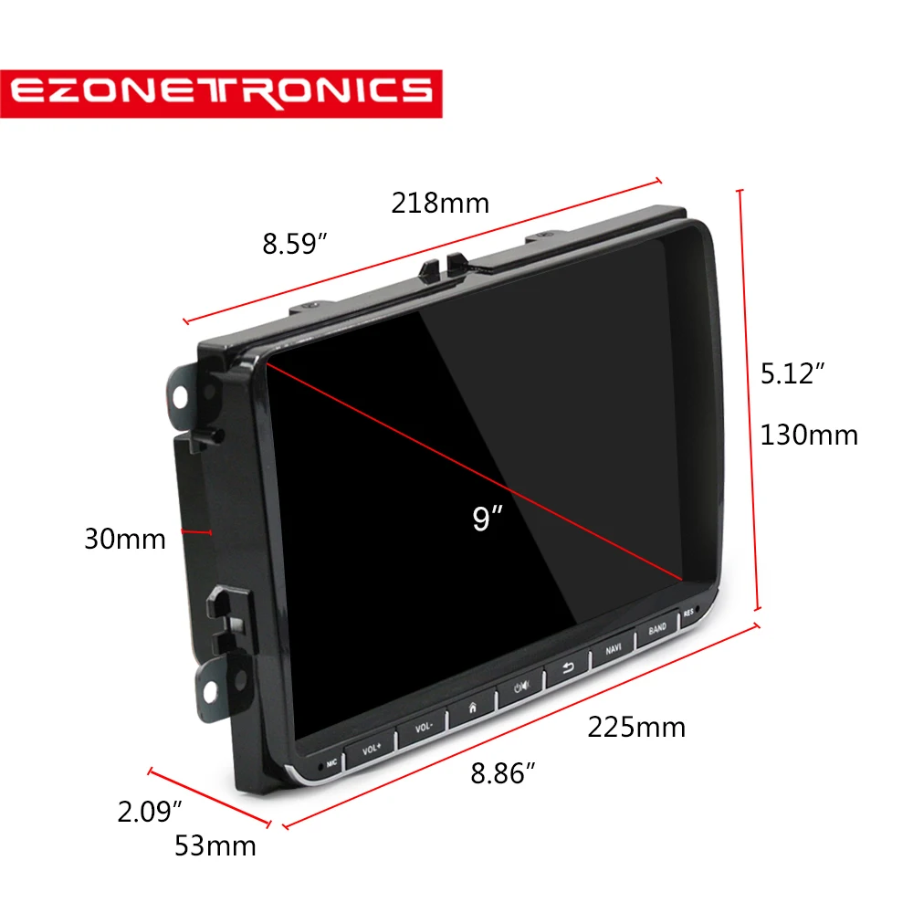 Perfect Android 6.0 2din auto GPS Navigatie Bluetooth For VW Golf5 6 Polo Jetta Passat Tiguan WiFi Multi-Media 9 inch auto radio Speler 0
