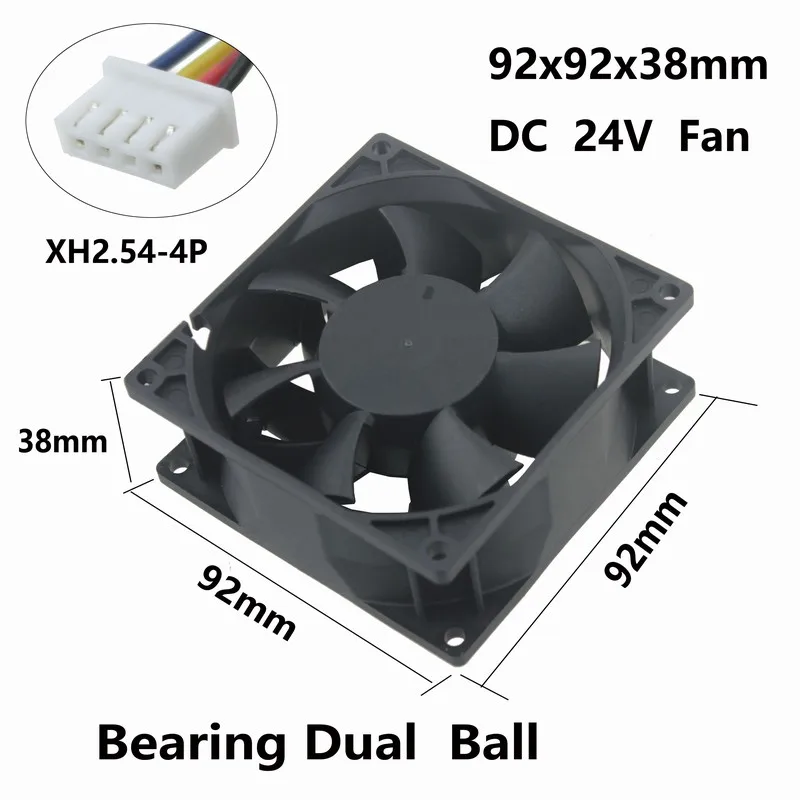 20 Pcs Gdstime 92x92mm DC 24V 9cm 92x38mm Two Ball Bearing Brushless Cooler Fan 90mm x 38mm Computer Cooling 4 Wires 4Pin | Компьютеры и