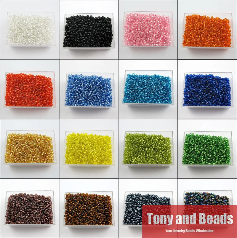 

(2000Pcs=1Lot ! ) Free Shipping Loose 2MM Czech Mini Glass Seed Spacer Beads Pick Color For Jewelry Making DB1