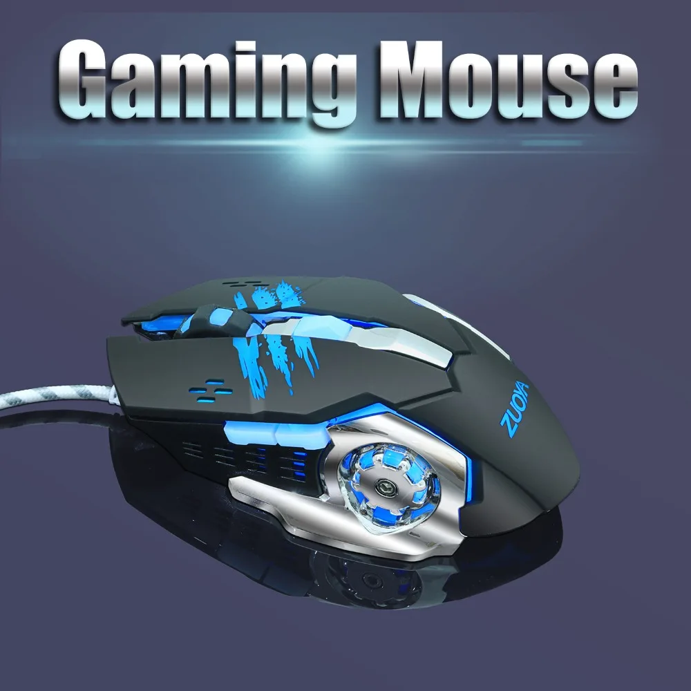 Игровая проводная мышь, 6 кнопок, эргономика, 5500 dpi, Регулируемый Оптический светодиодный USB кабель, компьютерные мыши для ноутбука, ПК, профессионального геймера