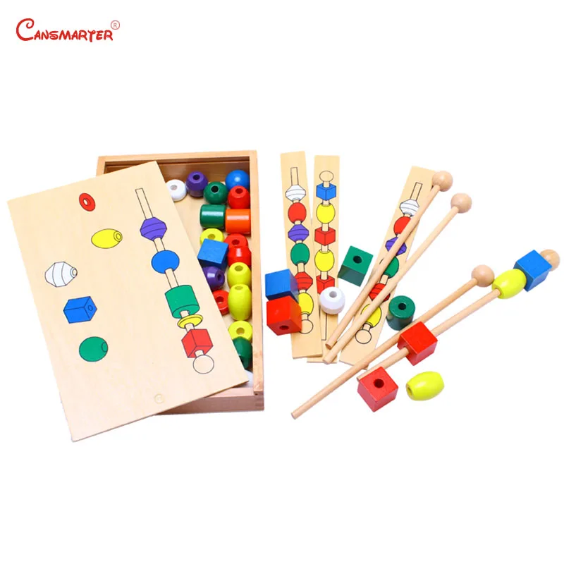 Colorful Wooden Beads Montessori Sensory Educational Toys With Box Preschool Toy Learning Geometric Shape Practice Game SE044-3 Colorful Wooden Beads Montessori Sensory Educational Toys With Box Preschool Toy Learning Geometric Shape Practice Game SE044-3