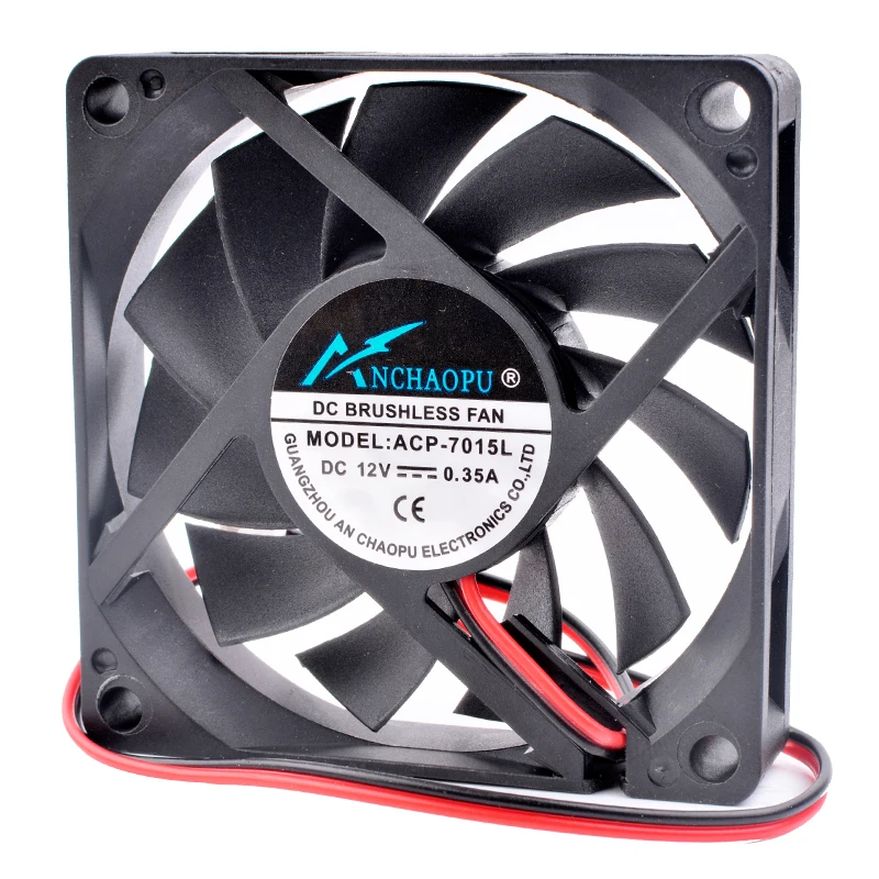 Ventoinha de 7cm 70 mm 70x70x15 mm dc 12v a para Cpu e Carregador de Energia - Imagem 4