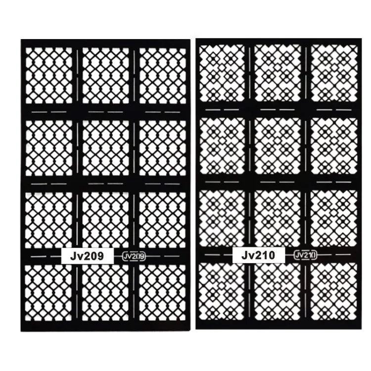 Estilos para a Escolha Lote Preto Fácil Carimbo Faça Você Mesmo Adesivos Oco Flor Coração Geometria Padrão Unhas Arte Decorações 20 10 Pçs - 5 High Quality Beleza e saúde