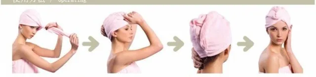 Тюрбан волос Полотенца Для женщин супер абсорбирующий душ для ванной комнаты Кепки быстросохнущие Полотенца микрофибры сухие волосы Ванная комната волос Кепки Коттон 20x60 см