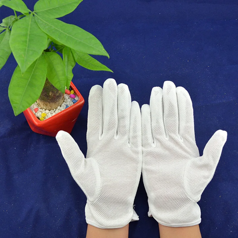 Kopilova белый Нескользящие защитные перчатки тонкий хлопок этикет Приём парад Выступления перчатки рабочие перчатки