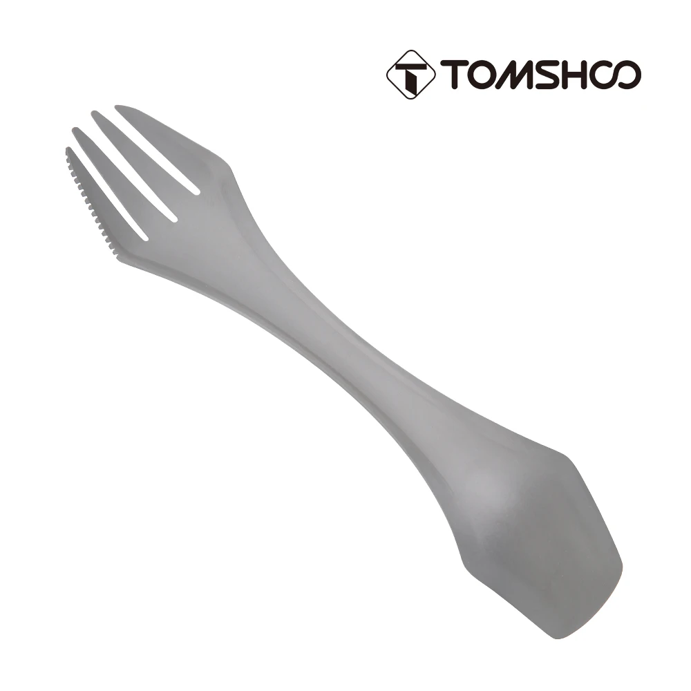 

Tomshoo NEW Outdoor Titanium Spoon Tableware Fork Travel Portable Dinnerware Ultralight For Backpacking Camping Hiking Picnic
