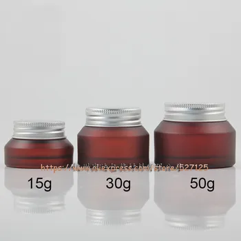 

15g 30g 50g olive green frosted(painted) glass jar with silver lid,for eye cream/mask cream/facial cream/mini/sample container