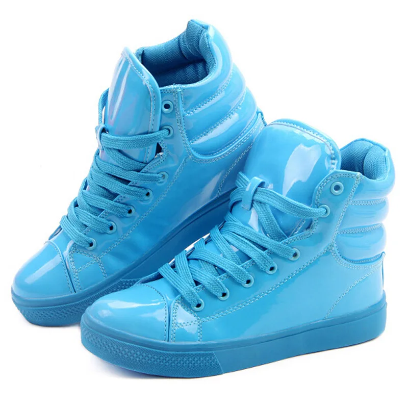 blue high top shoes