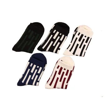 

Men Socks Combed Cotton Fashion Short Stripes Sweat New Simple Design In tube socks More Comfortable Deodorant Men Stockings