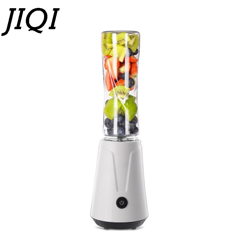 

JIQI Electric Juicer Portable Mini Fruit Juice Cup Drink Bottle Smoothie Maker Milkshake Mixer Food Blender Kitchen Tools EU US
