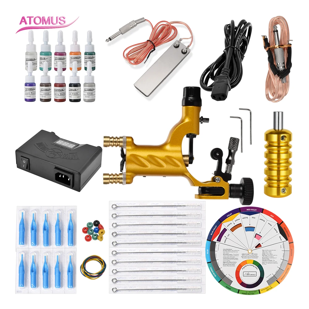 

Professionnel Tatuagem Tatoo Rotativa Support A Tatouer Tattoo Ink Kit Set Tatouage Tattos Profissional Professional Gun Kit