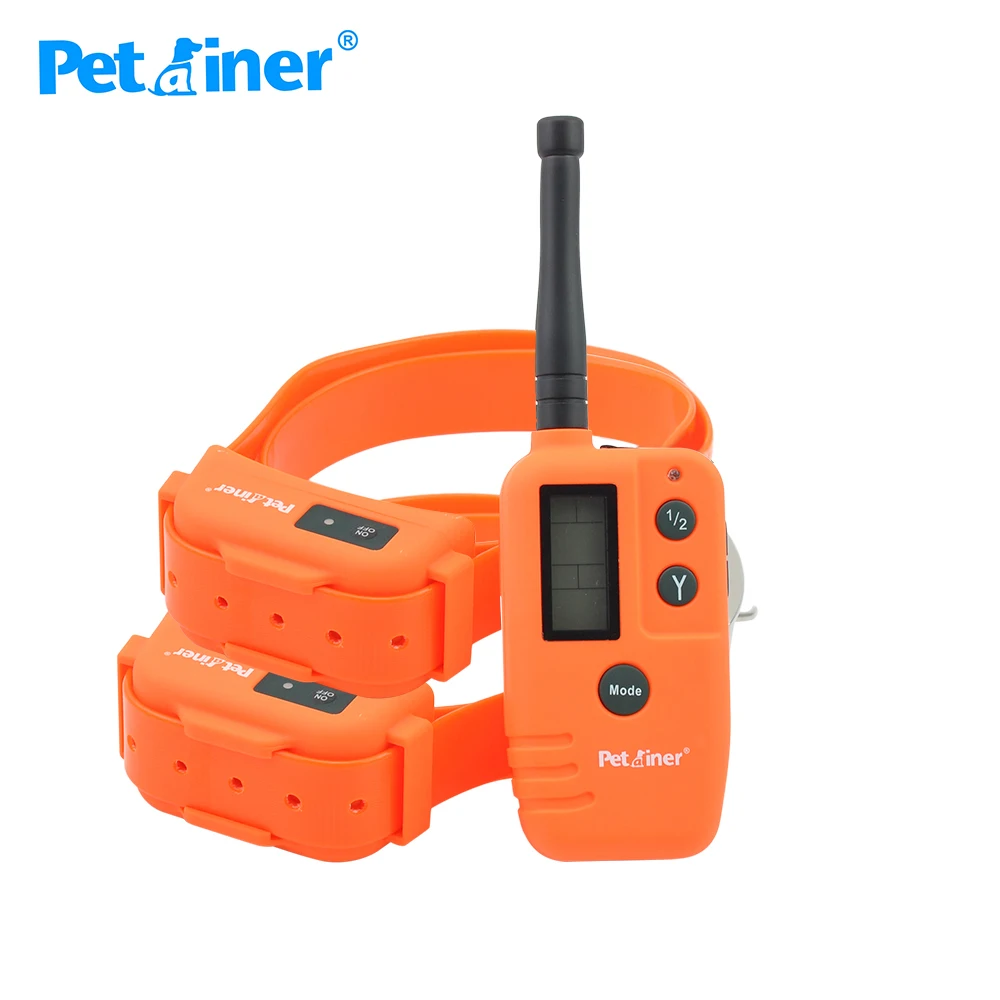 Petrainer 910T-2 500 м дистанционный ошейник для дрессировки собак для охоты с 2 приемниками