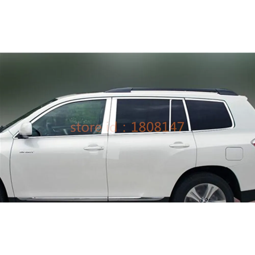 Для Toyota Highlander 2008 2009 2010 2011 Автомобильная липучка из нержавеющей стали Стекло окно декоративная подушка средняя стойка полоса отделка 20шт