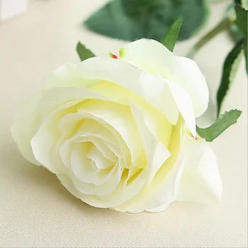 1pc Silk Roses Artificial Flowers Wedding Decoration Fake Flowers White Blue Green Pink Red Purple Artificial Silk Flowers Roses