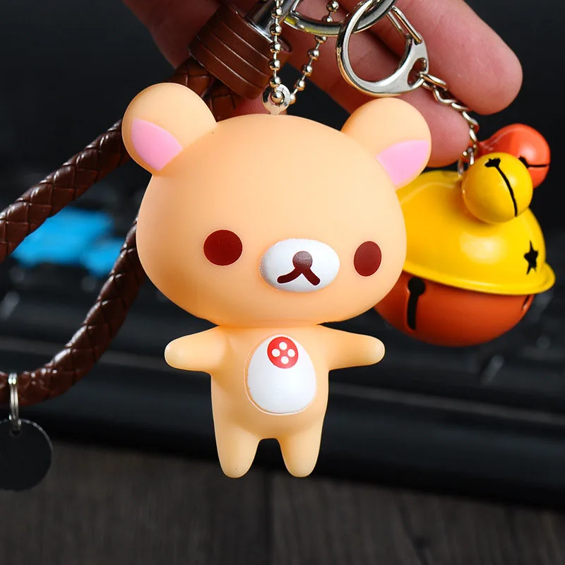 Rilakkuma брелок милый мультфильм медведь брелок Аниме автомобиль брелок с держателем сумка Подвеска - Цвет: Type 7