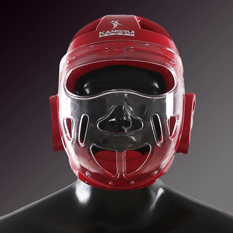 TOP sale fighting karate helmet taekwondo head protector with face mask