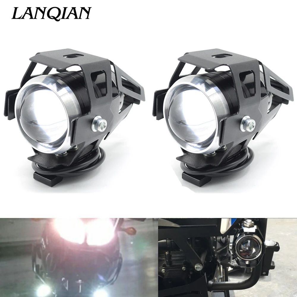 Универсальный металлический головной светильник для мотоцикла 12 В, противотуманный светильник для kawasaki er6n z650 ninja 300 versys 650 yamaha FJR 1300 MT09