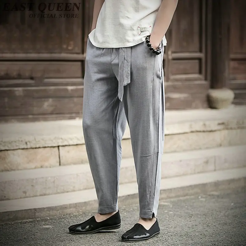 

2018 new arrival traditional mens clothing solid color casual loose trousers male harem pants male long pants KK1009 YQ