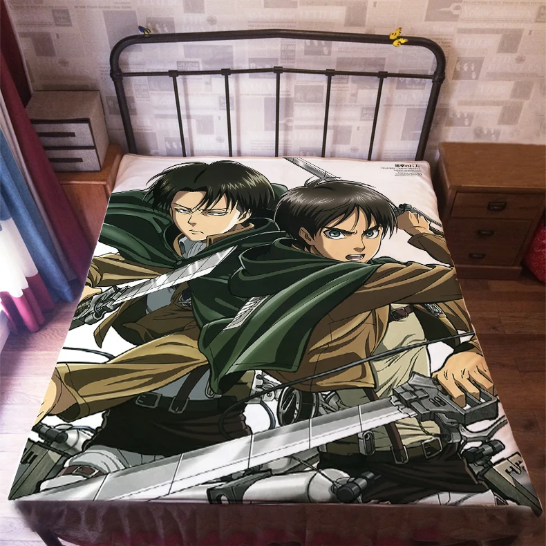 

Anime Manga Shingeki no Kyojin Attack on Titan Bed Sheet 150*200cm Bedsheet 002