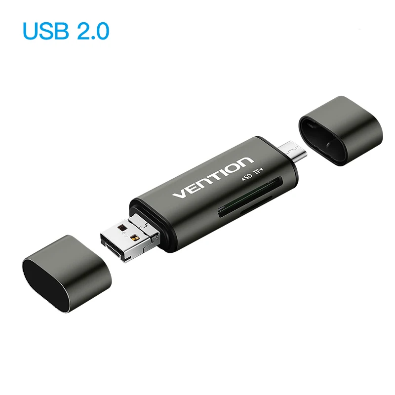 Vention все в 1 Usb 3,0 2,0 кард-ридер высокоскоростной SD TF Micro SD кард-ридер Тип C USB C Micro USB памяти Otg кард-ридер - Цвет: Usb 2.0 Card Reader