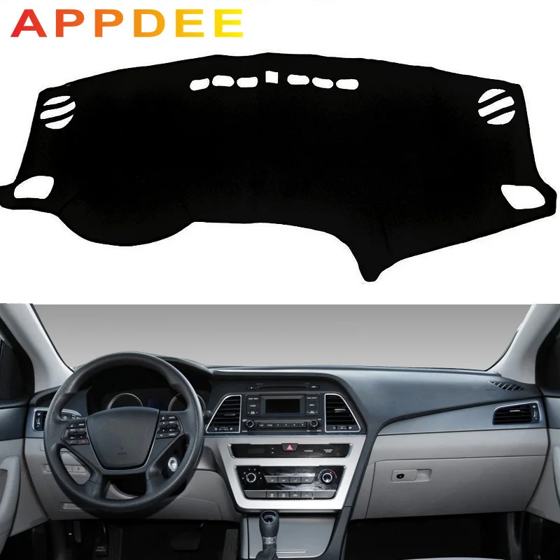 APPDEE подходит для Hyundai Sonata 2015 2016 2017 2018 приборной панели крышки Dashmat Даш Мат Pad