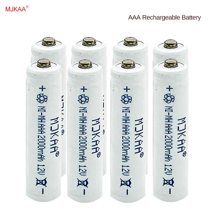MJKAA 8 шт./лот новая AAA 2000mAh Ni MH 1 2 V аккумуляторная батарея 3A для камеры