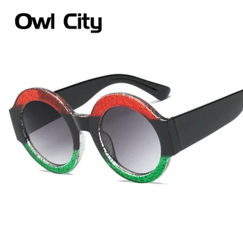 

Owl City Round Sunglasses Women Brand Designer Fashion Sun Glasses Frame Mirror Lens For Female Eyewear UV400