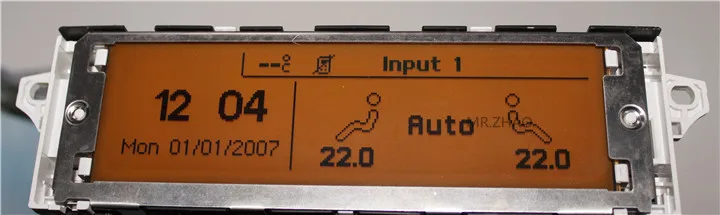 Автомобильный Экран Поддержка USB Двухзонный воздуха Bluetooth Дисплей желтый монитор 12 pin для 307 407 408 Экран C4 C5 - Цвет: Normal