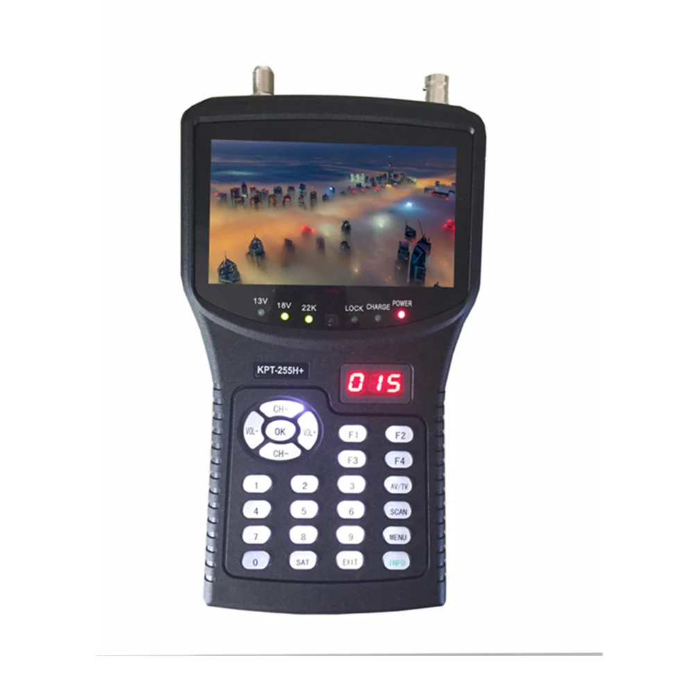 KPT 255H + AHD 4 3 дюймов ручной DVB S2 MPEG4 спутниковый Finder монитор поддерживает MP4 видео palyer